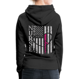 Nurse Flag rod of Asclepius Women’s Premium Hoodie - black