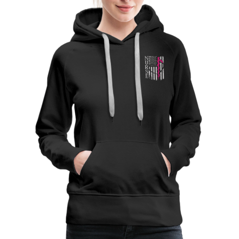 Nurse Flag rod of Asclepius Women’s Premium Hoodie - black