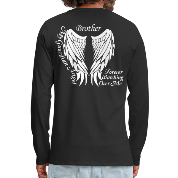 Brother Guardian Angel Men's Premium Long Sleeve T-Shirt - black