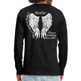 Brother Guardian Angel Men's Premium Long Sleeve T-Shirt - charcoal gray