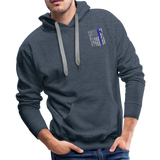Nurse Flag Rod of Asclepius Men’s Premium Hoodie - heather denim