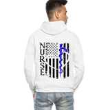 Nurse Flag Rod of Asclepius Gildan Heavy Blend Adult Hoodie - white