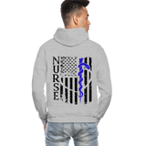 Nurse Flag Rod of Asclepius Gildan Heavy Blend Adult Hoodie - heather gray