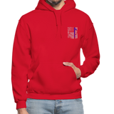 Nurse Flag Rod of Asclepius Gildan Heavy Blend Adult Hoodie - red