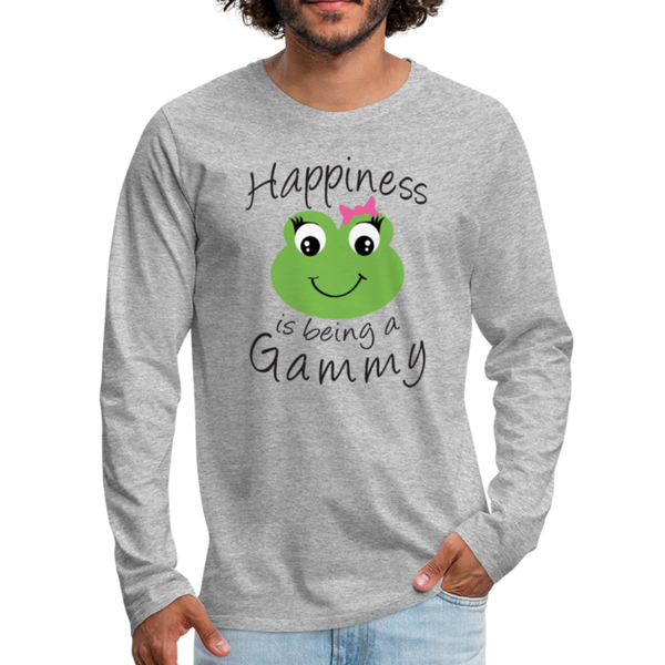 Happiness is being a Gammy Men's Premium Long Sleeve T-Shirt - heather gray