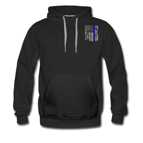 Rod of Asclepius Nurse Flag Men’s Premium Hoodie - black