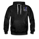 Rod of Asclepius Nurse Flag Men’s Premium Hoodie - charcoal gray
