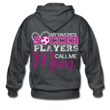 Soccer Mom Gildan Heavy Blend Adult Zip Hoodie - deep heather