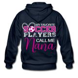 soccer nana Gildan Heavy Blend Adult Zip Hoodie - navy