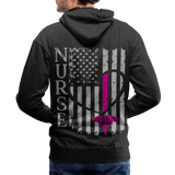 American Nurse Flag Men’s Premium Hoodie (CK1806) Updated+ - black