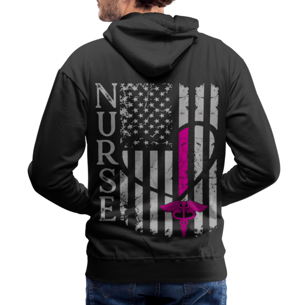 American Nurse Flag Men’s Premium Hoodie (CK1806) Updated+ - black