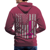 American Nurse Flag Men’s Premium Hoodie (CK1806) Updated+ - burgundy
