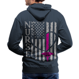 American Nurse Flag Men’s Premium Hoodie (CK1806) Updated+ - navy