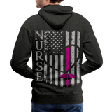 American Nurse Flag Men’s Premium Hoodie (CK1806) Updated+ - charcoal gray