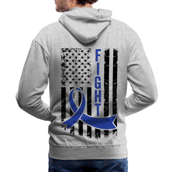 Fight Colon Cancer Gildan Heavy Blend Adult Hoodie - heather gray