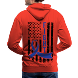 Fight Colon Cancer Gildan Heavy Blend Adult Hoodie - red