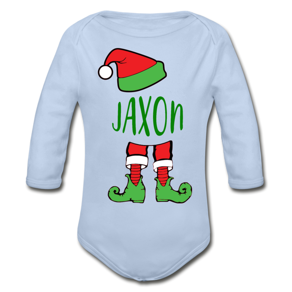 Jaxon OhOrganic Long Sleeve Baby Bodysuit - sky