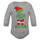 Jaxon OhOrganic Long Sleeve Baby Bodysuit - heather gray