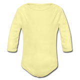 Colors Organic Long Sleeve Baby Bodysuit - washed yellow