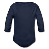 Colors Organic Long Sleeve Baby Bodysuit - dark navy