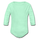 Colors Organic Long Sleeve Baby Bodysuit - light mint