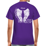 Mom Guardian Angel Gildan Ultra Cotton Adult T-Shirt - purple