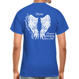 Mom Guardian Angel Gildan Ultra Cotton Adult T-Shirt - royal blue