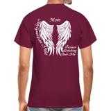 Mom Guardian Angel Gildan Ultra Cotton Adult T-Shirt - burgundy