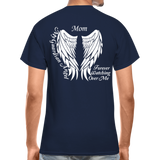 Mom Guardian Angel Gildan Ultra Cotton Adult T-Shirt - navy