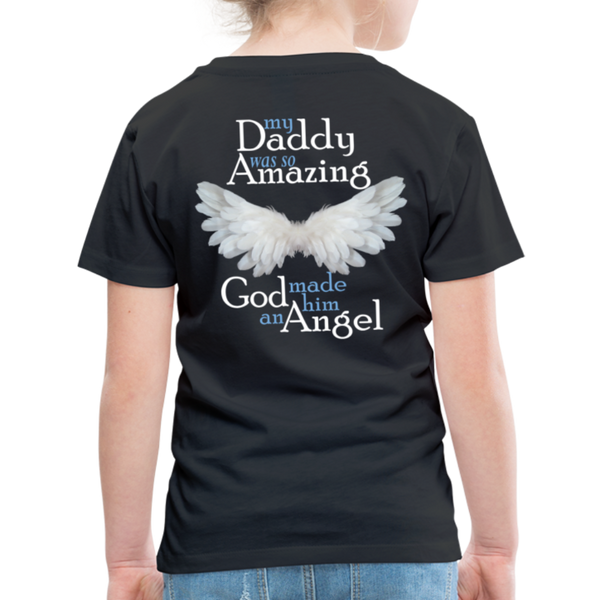 Daddy Amazing Angel Toddler Premium T-Shirt (CK1381) - black