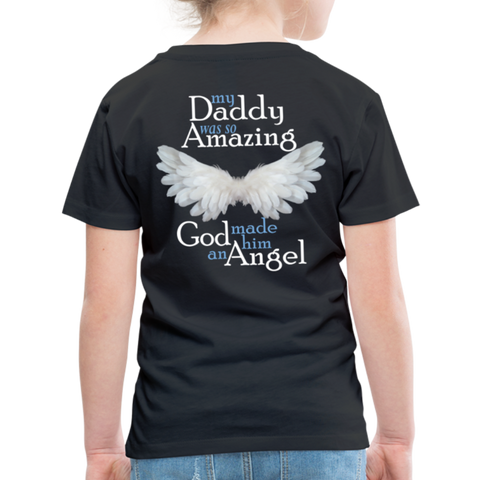 Daddy Amazing Angel Toddler Premium T-Shirt (CK1381) - black