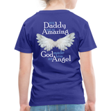 Daddy Amazing Angel Toddler Premium T-Shirt (CK1381) - royal blue