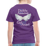 Daddy Amazing Angel Toddler Premium T-Shirt (CK1381) - purple