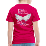 Daddy Amazing Angel Toddler Premium T-Shirt (CK1381) - dark pink