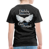 Daddy Amazing Angel Toddler Premium T-Shirt (CK1381) - charcoal gray
