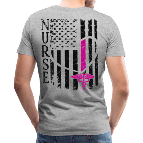 Nurse Flag Men's Premium T-Shirt (CK1213) Updated+ - heather gray
