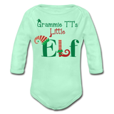 Grammie TT's Little Elf Organic Long Sleeve Baby Bodysuit - light mint
