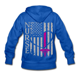 Nurse Flag Women's Hoodie (CK1806) - royal blue