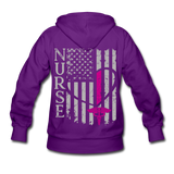 Nurse Flag Women's Hoodie (CK1806) - purple