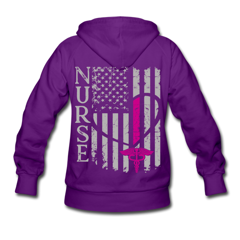Nurse Flag Women's Hoodie (CK1806) - purple
