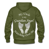 Uncle Guardian Angel Men’s Premium Hoodie (CK1373) - olive green