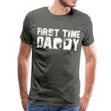 First Time Daddy Men's Premium T-Shirt (CK3590) - asphalt gray