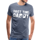 First Time Daddy Men's Premium T-Shirt (CK3590) - heather blue