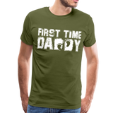 First Time Daddy Men's Premium T-Shirt (CK3590) - olive green