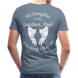 Daughter Guardian Angel Men's Premium T-Shirt (CK3553) - steel blue