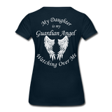 Daughter Guardian Angel Women’s Premium T-Shirt (CK3553) - deep navy