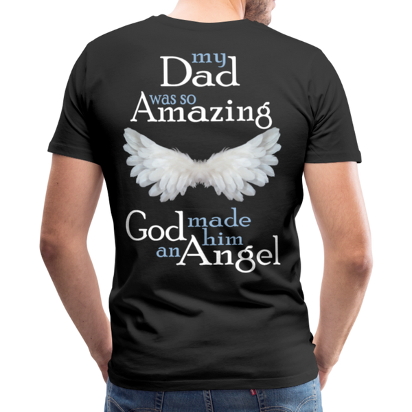 Dad Amazing Angel Men's Premium T-Shirt (CK3582) - black