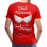 Dad Amazing Angel Men's Premium T-Shirt (CK3582) - red