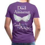 Dad Amazing Angel Men's Premium T-Shirt (CK3582) - purple