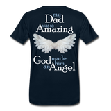 Dad Amazing Angel Men's Premium T-Shirt (CK3582) - deep navy